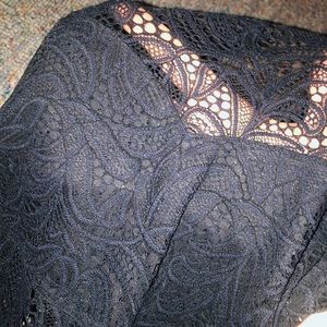 Express full lace dress black